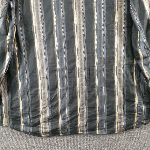 Marc Thombard Switzerland Men's Striped Button-Up Shirt Multi 46 100% Cotton - Picture 6 of 12